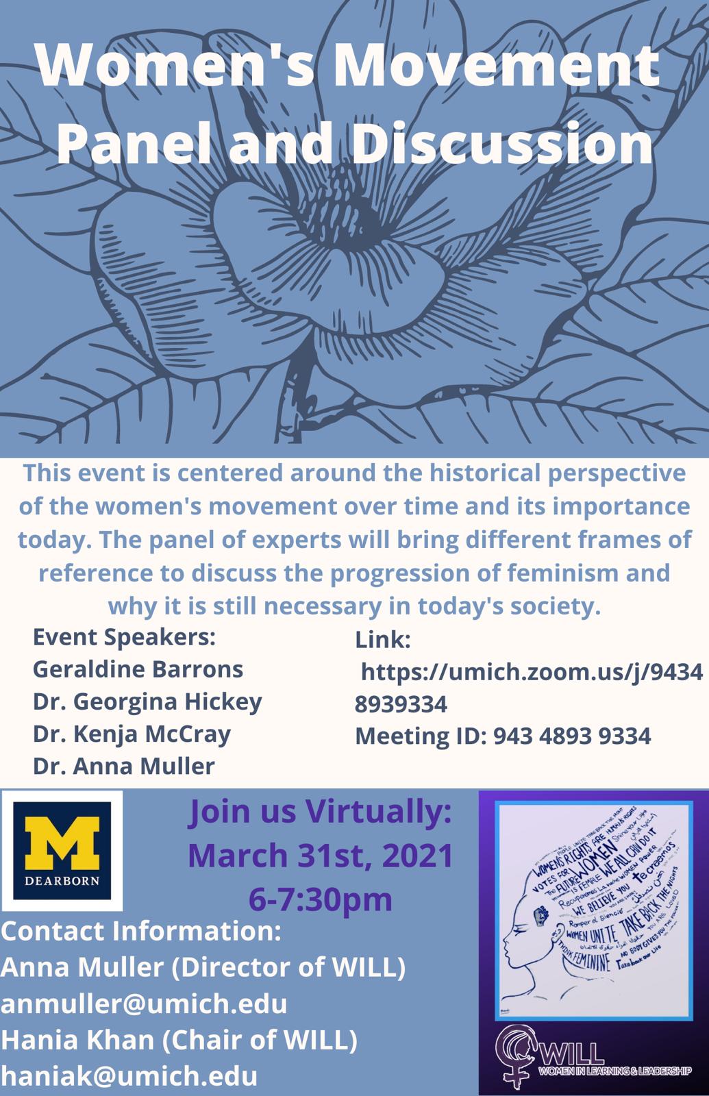 Women's Movement Panel Flyer